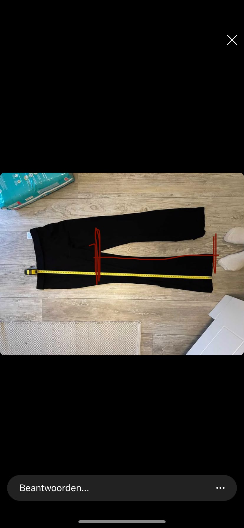 Binnenbeenlengte van een broek meten